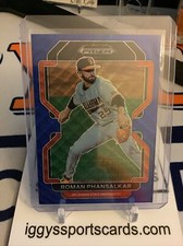 Roman Phansalkar BLUE WAVE PRIZM 2022 Panini Prizm Draft Picks Baseball