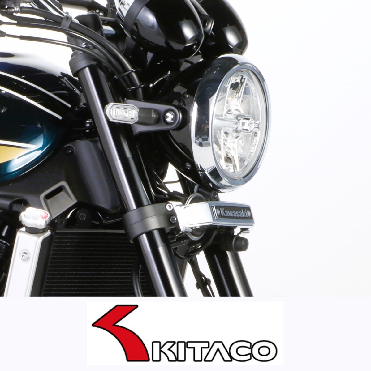 Kitaco #799-4810100 Front fork emblem SILVER Kawasaki Z900RS/SE