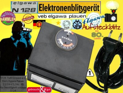 Fotoblitzgerät Elgawa N128 Elektronenblitzgerät Aufsteckblitz FlashMittenkontakt