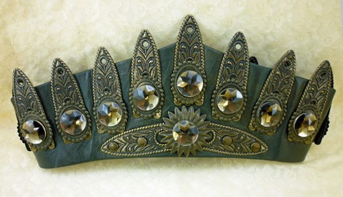 Vintage Leather Crown by Cinderella Accessories’ New York RARE