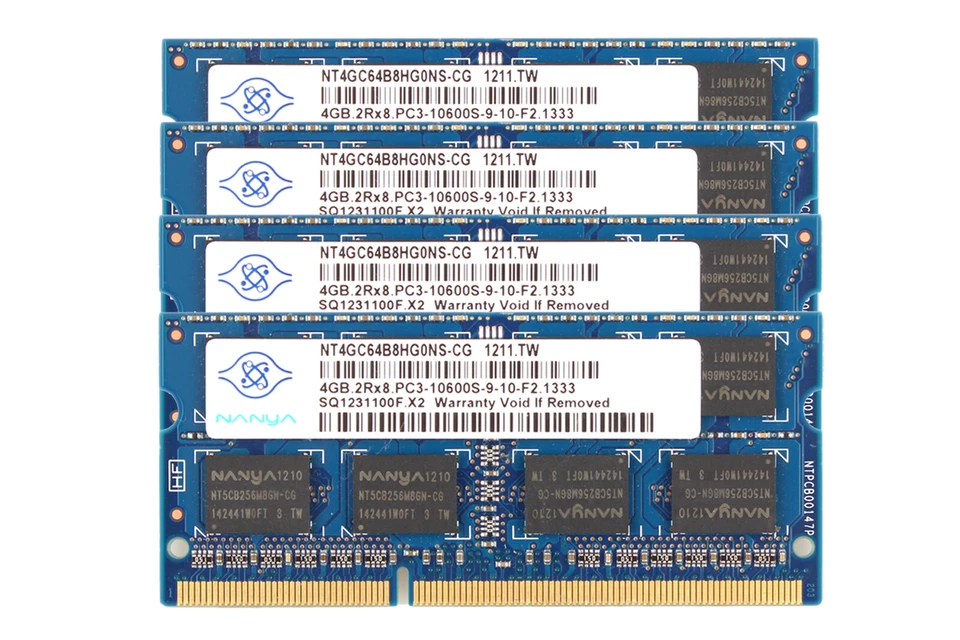 40GB RAM Nanya 10Pcs 4GB 2RX8 PC3-10600S DDR3 1333Mhz Memory RAM SODIMM Laptop - Image 2 of 4