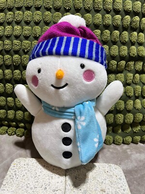 Schneemann Stofftier Plüsch Card Factory Weihnachten Kinder Kuscheltier 10 Zoll Schal