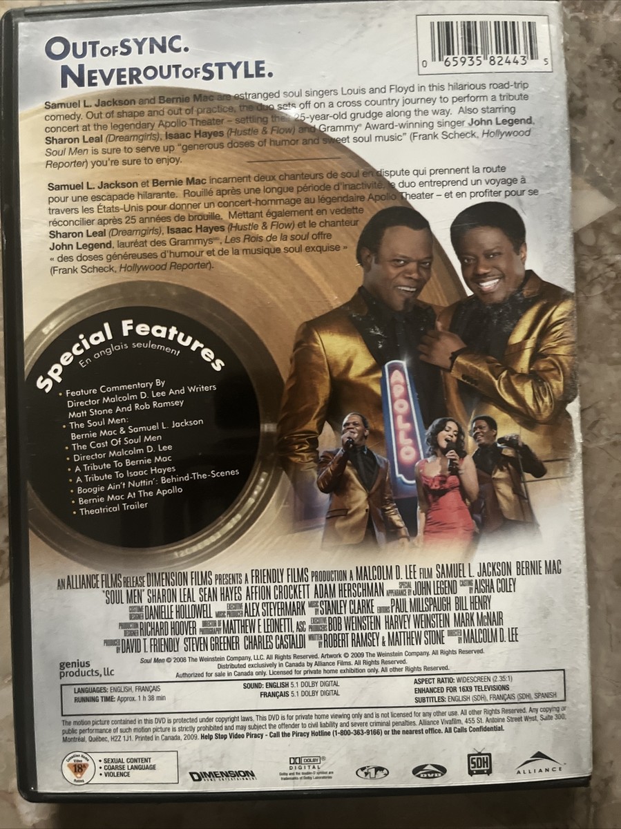 Soul Men DVD 2008 Alliance Films - Samuel L. Jackson/Bernie Mac | eBay