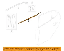 MAZDA OEM 14-18 3 Rear Door Exterior Trim-Belt Molding BJS850660B