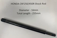 Honda Showa 16mm Rear Shock Rod DLC Coated BLACK CRF250 CRF450 16 mm Diameter