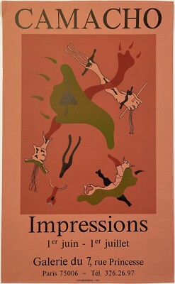 Jorge Camacho - Original Ausstellungsplakat 1983