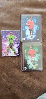 2022 Topps Jose Mourinho Plat Cur Set Haaland Base / Rasford 11/99 / Mata 12/49