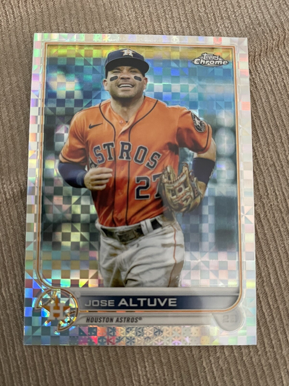2022 TOPPS CHROME JOSE ALTUVE #6 HOUSTON ASTROS X-FRACTOR REFRACTOR