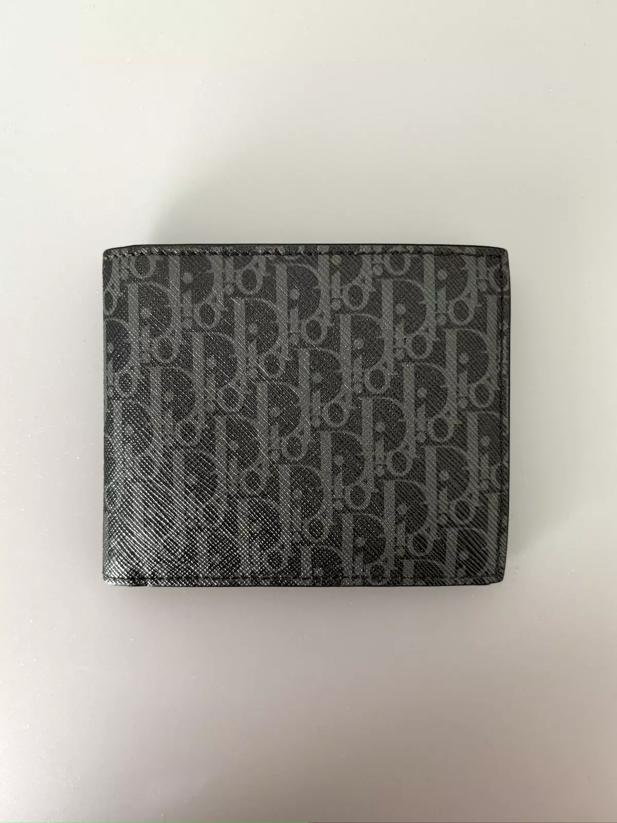 Portefeuille bi pliant en toile oblique Christian Dior Homme