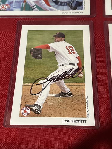 Pedroia Gonzalez Beckett Lester Signed Red Sox Wives Food Drive 4 X 6 PHOTO LOT - Picture 4 of 5