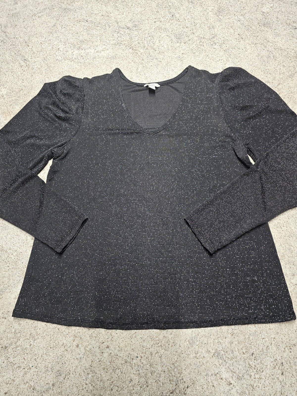 Est. 1946 Women's Black Sparkly Long Sleeve Blouse Size S-image