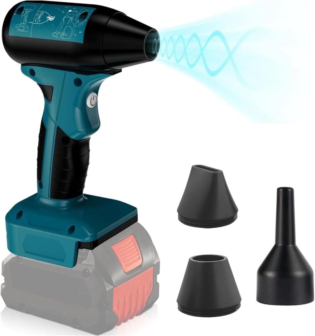 Cordless Jet Dry Mini Leaf Blower Jobsite Air Vacuum for Bosch 18V PBA Battery