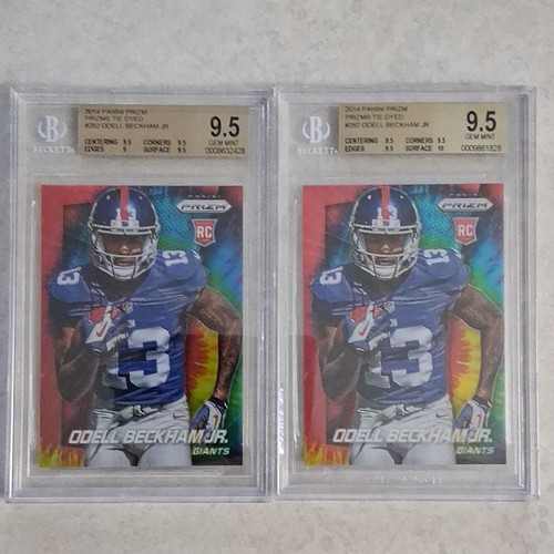 Panini 2014 Prizm Odell Beckham Jr Rookie Prizms Tie-Dye #282 2x BGS 9.5