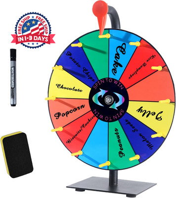 Rueda De La Fortuna De 12'' Para Premios Fiestas Juegos Rifas Y Mucho Mas NEW US
