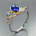Jewellery Blue Sapphire Ring 925 Sterling Silver Size 7 /R472559