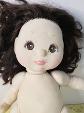 Mattel My Child bambola 1986 6R2 trecce marroni occhi marroni antracite/rosa Waif nuda