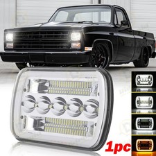 For Chevrolet C10 C20 C30 K10 K20 K30 130w 7x6 Inch Led Headlight High Low Beam