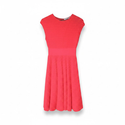 Christian Dior Raf Simons Era Knit Dress French Sleeve Orange Pink Size 4