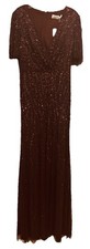 RTLS 330 MACDUGGAL WINE HEAVILY BEADED FORMAL GOWN SZ 8