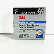 Imation 3M Double Density 3.5" Floppy Disks box 10 Diskettes 1996 Sealed NOS