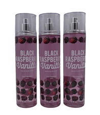 x3 Bath  Body Works Black Raspberry Vanilla Fragrance Mist Spray Retired