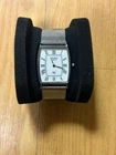 Vintage Seiko Barrel-Tank Quartz White Dial Men's Wrist Watch with Mesh Band