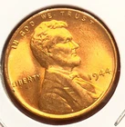 1944-P Lincoln Wheat Cent Penny GEM RED BU From an Original Bank Roll
