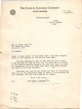 1916 The Elgin A. Simonds Co. Syracuse NY Chair Makers Letterhead Ephemera