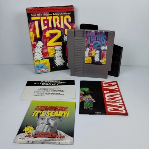 Tetris 2 (Nintendo NES) No Manual - Protector - Tested - Free Shipping