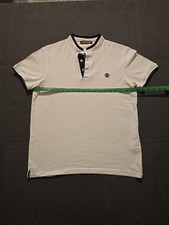 Mens Lg Roberto Cavalli Slim Fit White Polo Shirt Made In Italy Embroidered Logo