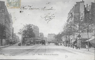 Cpa Postkarte 75 Paris Avenue de Versailles ( 2.09 )