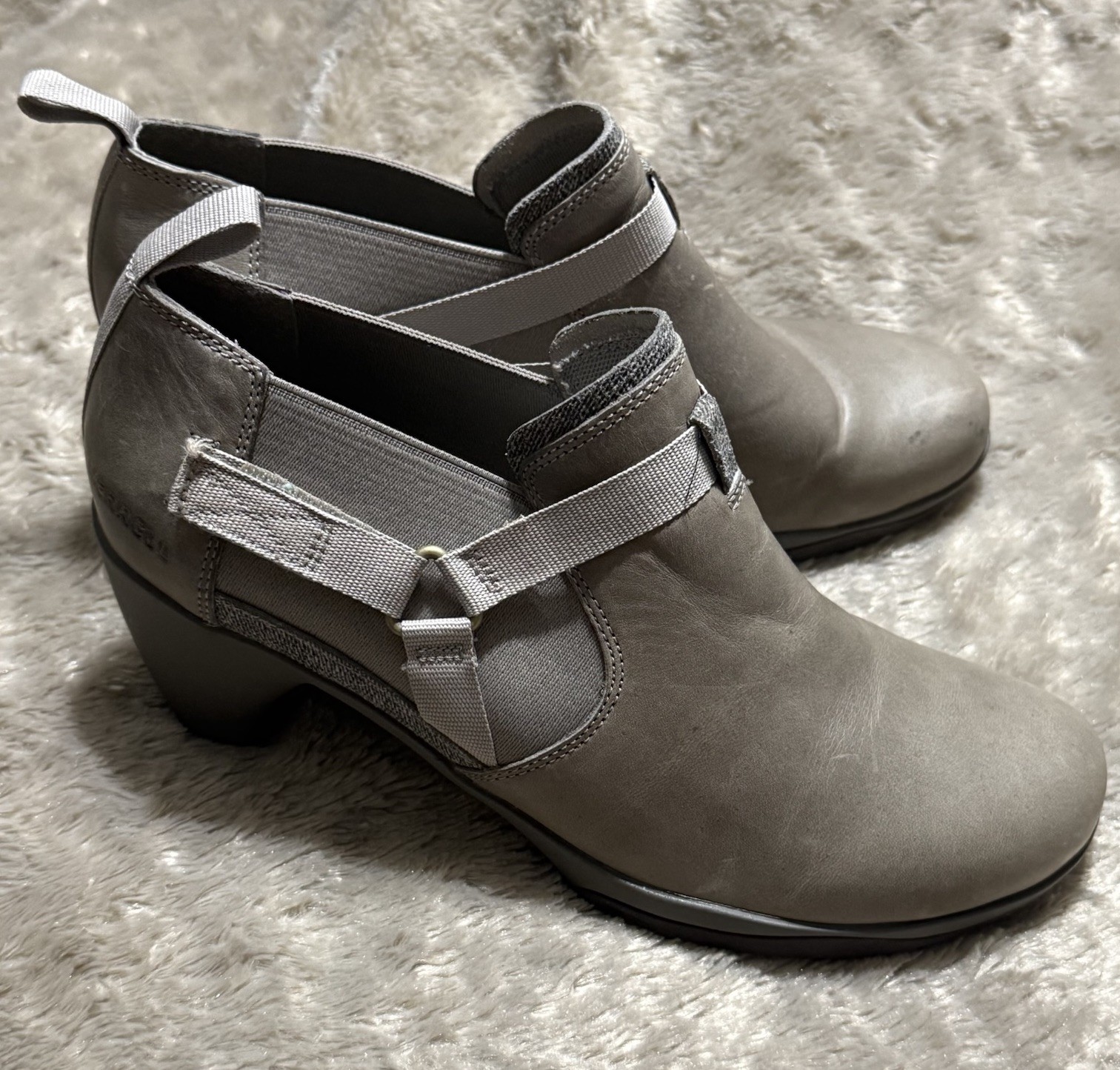 Scarpe stivaletti Merrell Evera Rush alluminio pelle tacco donna taglia 9