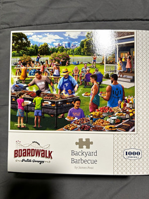 Boardwalk Puzzle Company Backyard Barbecue 1000pc Interlocking Cardboard 2024