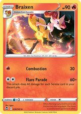 Braixen Reverse Holo - Silver Tempest Near Mint Pokemon TCG