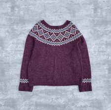 The Croft House Scotland 100% Wool Womans Finnieston Yoke Fair Isle Jumper Knit