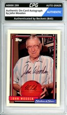 Authentic On-Card Autograph Signed by John Wooden CPG Auto Grade AUTHENTIC