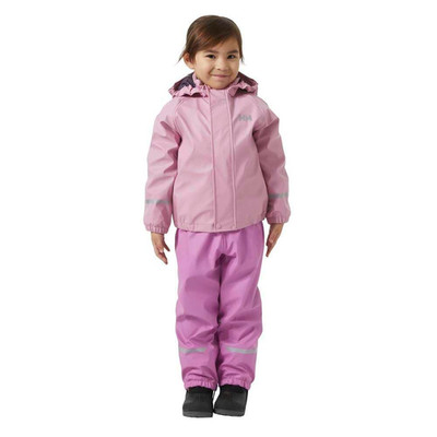Helly Hansen Kids Bergen Fleece PU Rainset 2.0, 089 Meta 3, 089 Pink