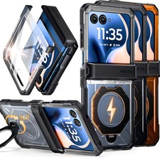 For Moto Razr 2026/2025 / 2024 Case Poetic With Rotate Magnetic Ring Stand Cover