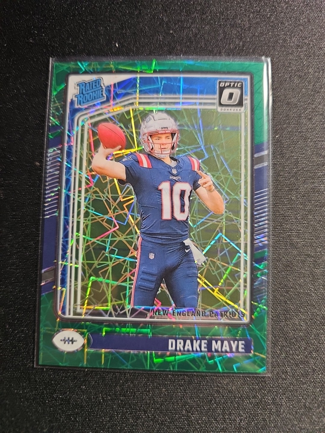 2024 Panini Optic - Rated Rookie Drake Maye #229 Green Velocity Prizm (RC)
