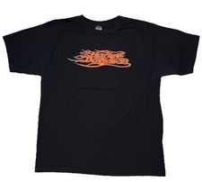 Harley Davidson Shirt Large Black Myrtle Beach Flames Made in USA Sz 2XL