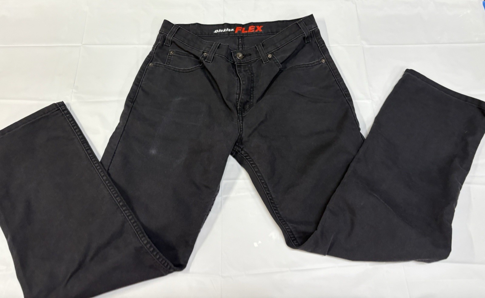 's Black Straight Jeans Button Logo Zip 5-pocket Regular