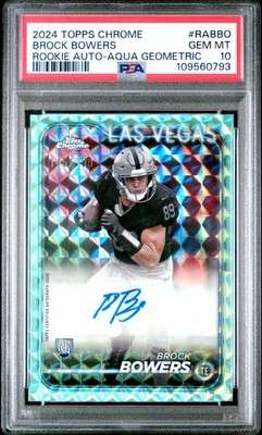 2024 TOPPS CHROME ROOKIE AUTOS VARIATIONS #RABBO BROCK BOWERS 145/199 PSA 10