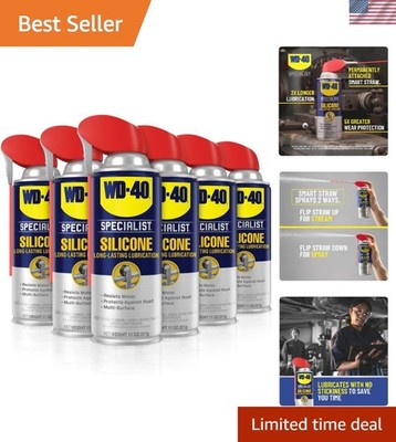 High-Performance Silicone Lubricant 11 oz, 6-Pack - Fast-Drying & Waterproof
