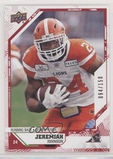 2019 Upper Deck CFL Red 94/150 Jeremiah Johnson #67 2bu