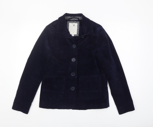 White Stuff Women's Blue Velvet Blazer Size 8