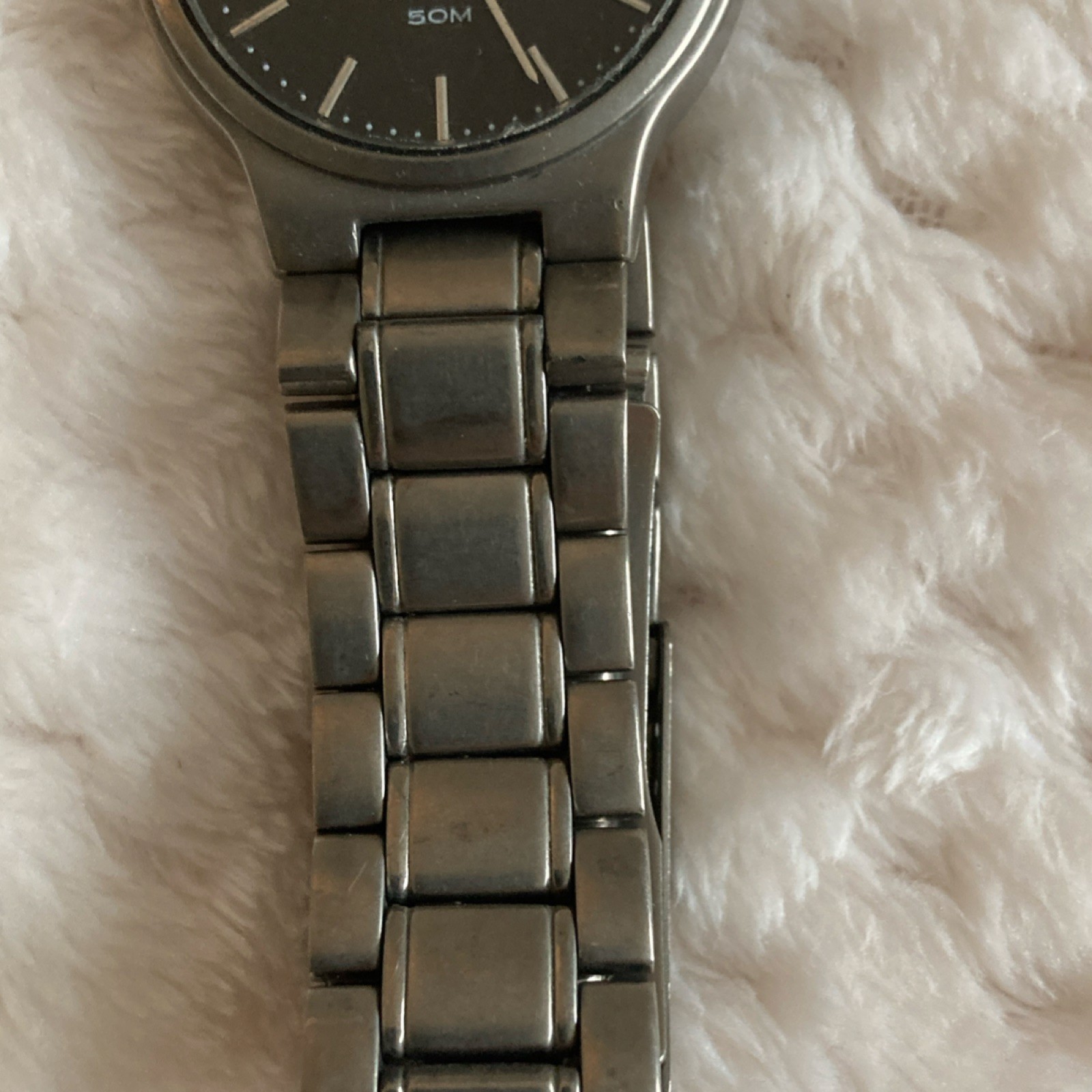 Seiko Titanium 50M Date Indicator Wristwatch Silv… - image 3