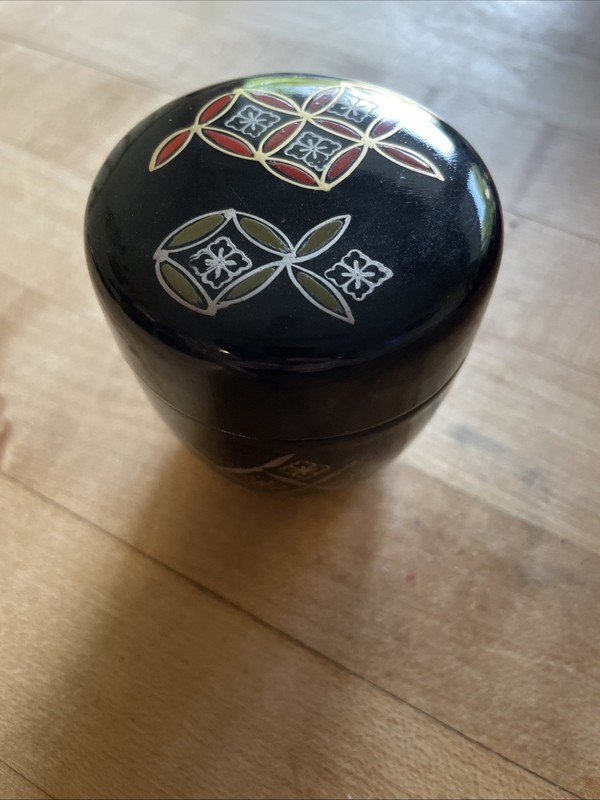 Antique Natsume Store case lacquere wood handpaint for tea ceremony!!