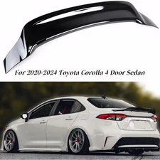 For 2020-2024 Toyota Corolla Sedan Glossy Black R Style Rear Trunk Spoiler Lip