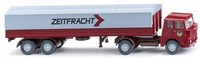 Wiking - Lkw 4X2 Pritsche Henschel Zeitfracht 2-Achsig AnhäNger - 1/87 - WIK0...