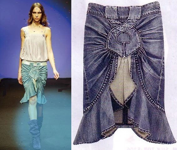 Saia jeans vintage pequena passarela designer Miss Sixty vintage Itália Y2K - Imagem 2 de 4